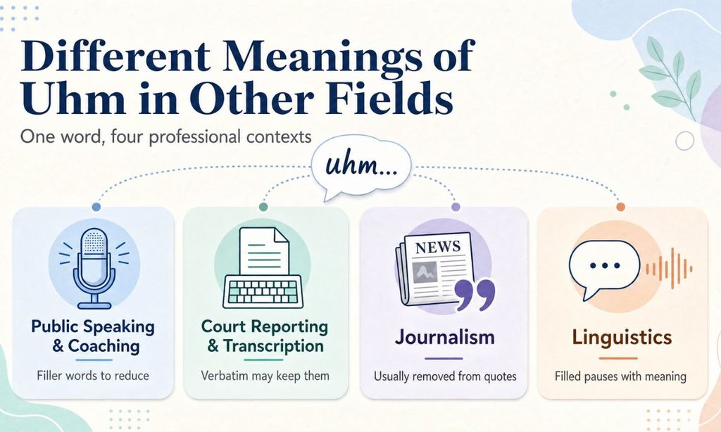 Different Meanings of Uhm in Other Fields