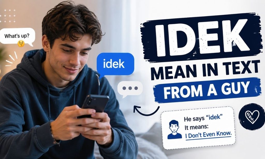 Idek mean in text from a guy
