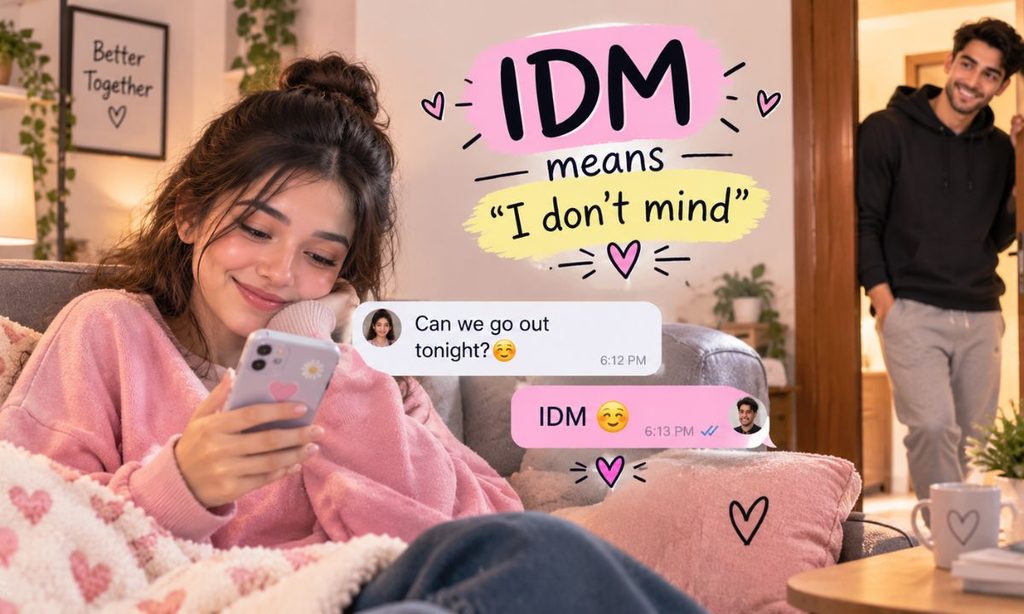 Idm meaning in text from a girl