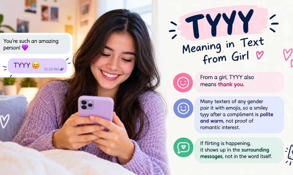 TYYY meaning in text from girl