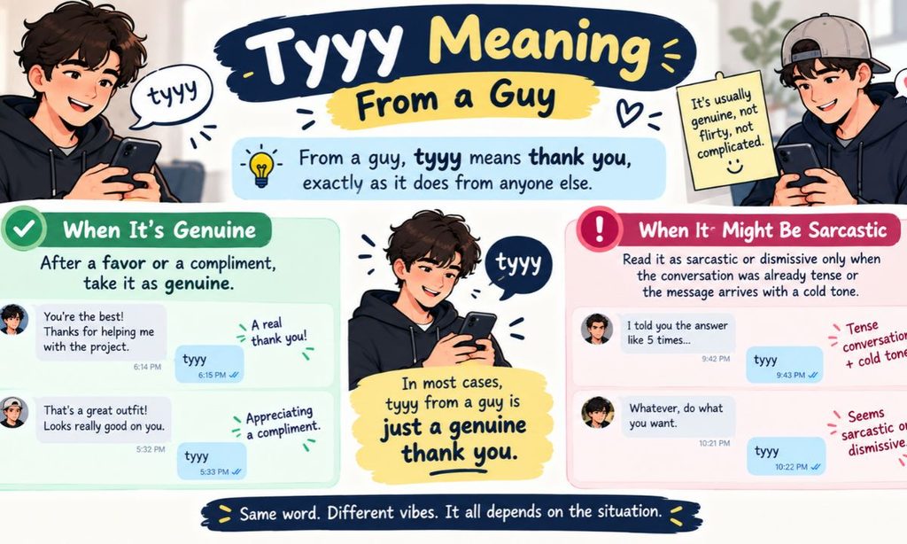 Tyyy meaning from a guy
