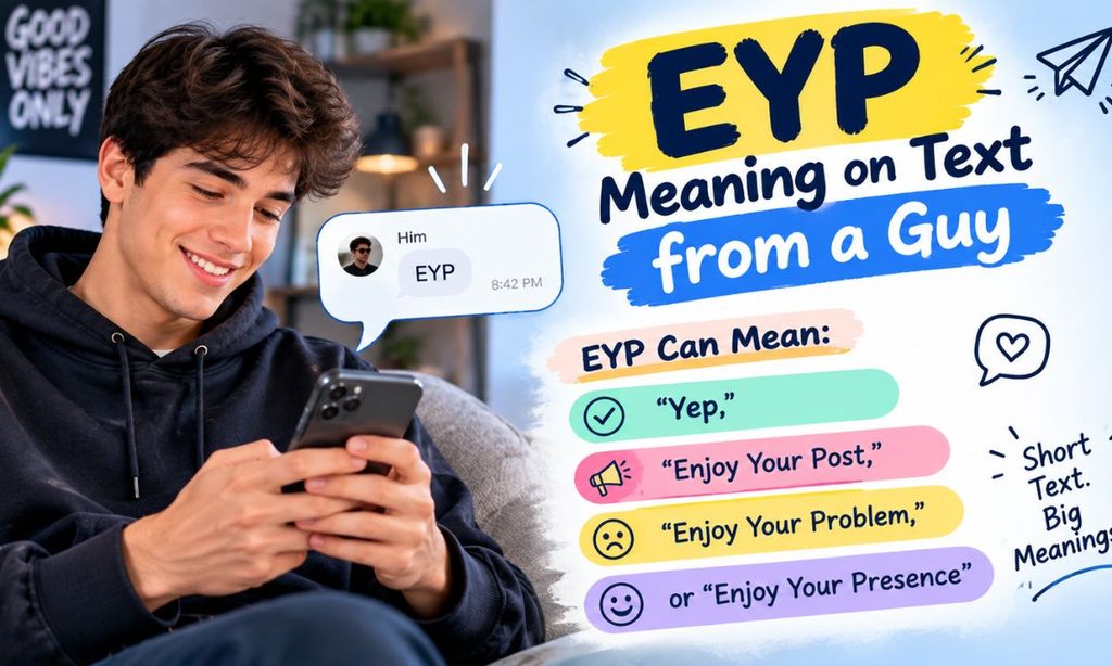 What does EYP mean on text from a guy