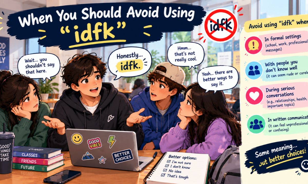 When You Should Avoid Using _idfk_
