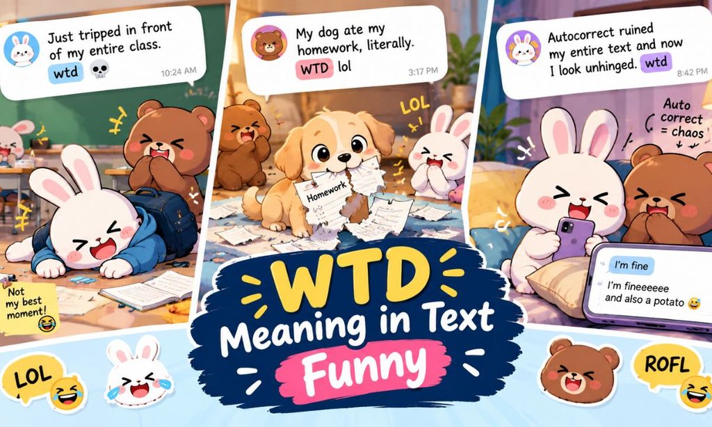 Wtd meaning in text funny