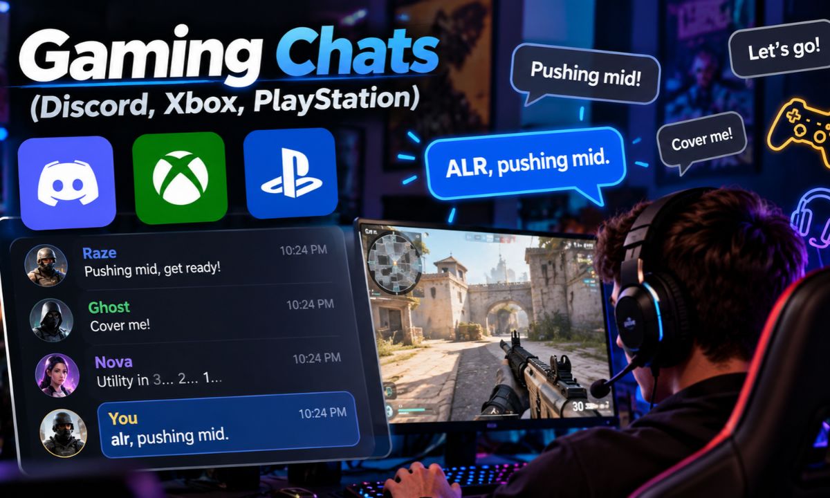 “Gaming Chats (Discord, Xbox, PlayStation)
