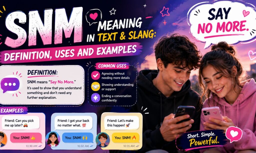 SNM Meaning in Text & Slang Definition, Uses and Examples